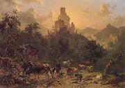 Johann Nepomuk Rauch Landscape with Ruins china oil painting artist